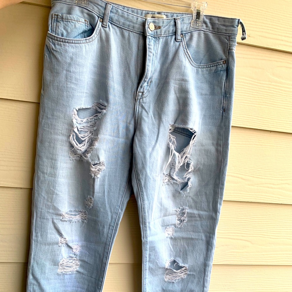 Ripped mom jeans